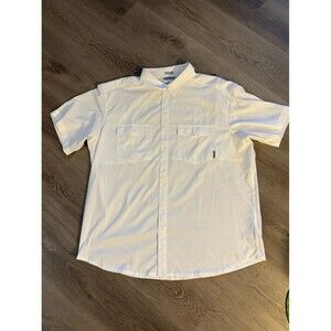 Columbia White Camping Hiking Omni Shade Short Sleeve shirt EUC